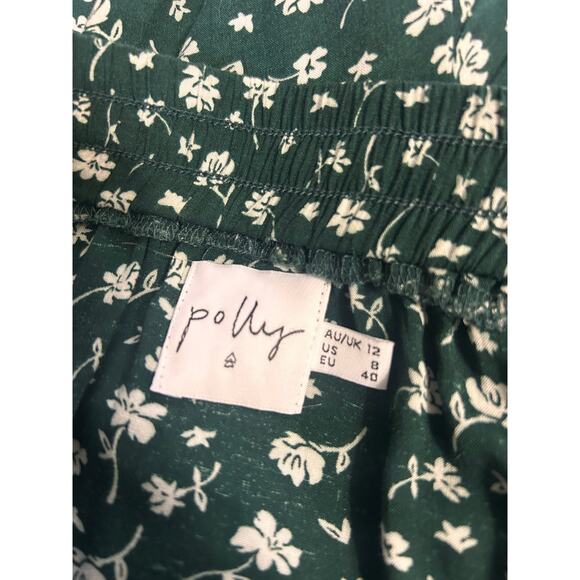 Princess Polly Floral Mini Skirt Delungra Green A-Line Ditsy Print Size 8 - Picture 7 of 7